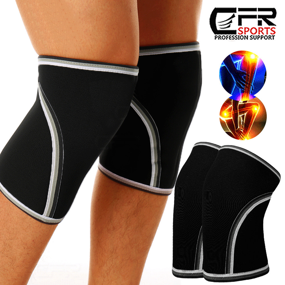 1 Pair Knee Sleeve Compression Brace Support Weight lifting Sport Pain – SMALL
