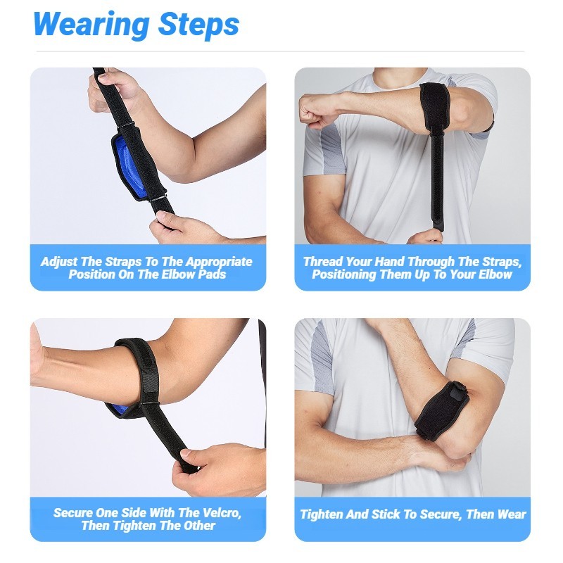 Tennis Elbow Brace Compression Strap Tendonitis Golfers Arm Support Band Adjust