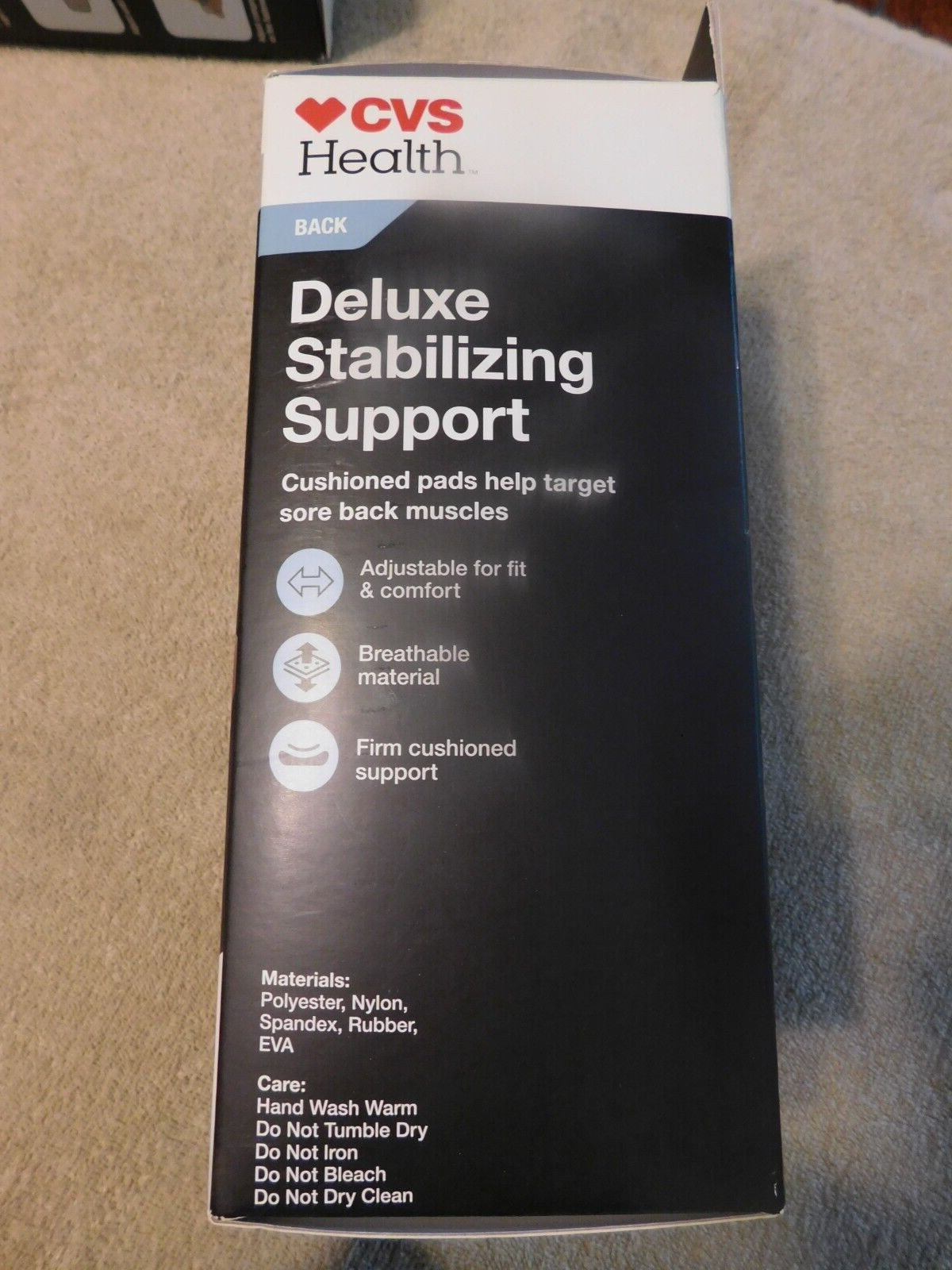 DELUXE STABILIZING SUPPORT FOR BACK, NIB, LG/XL, FIRM SUPPORT