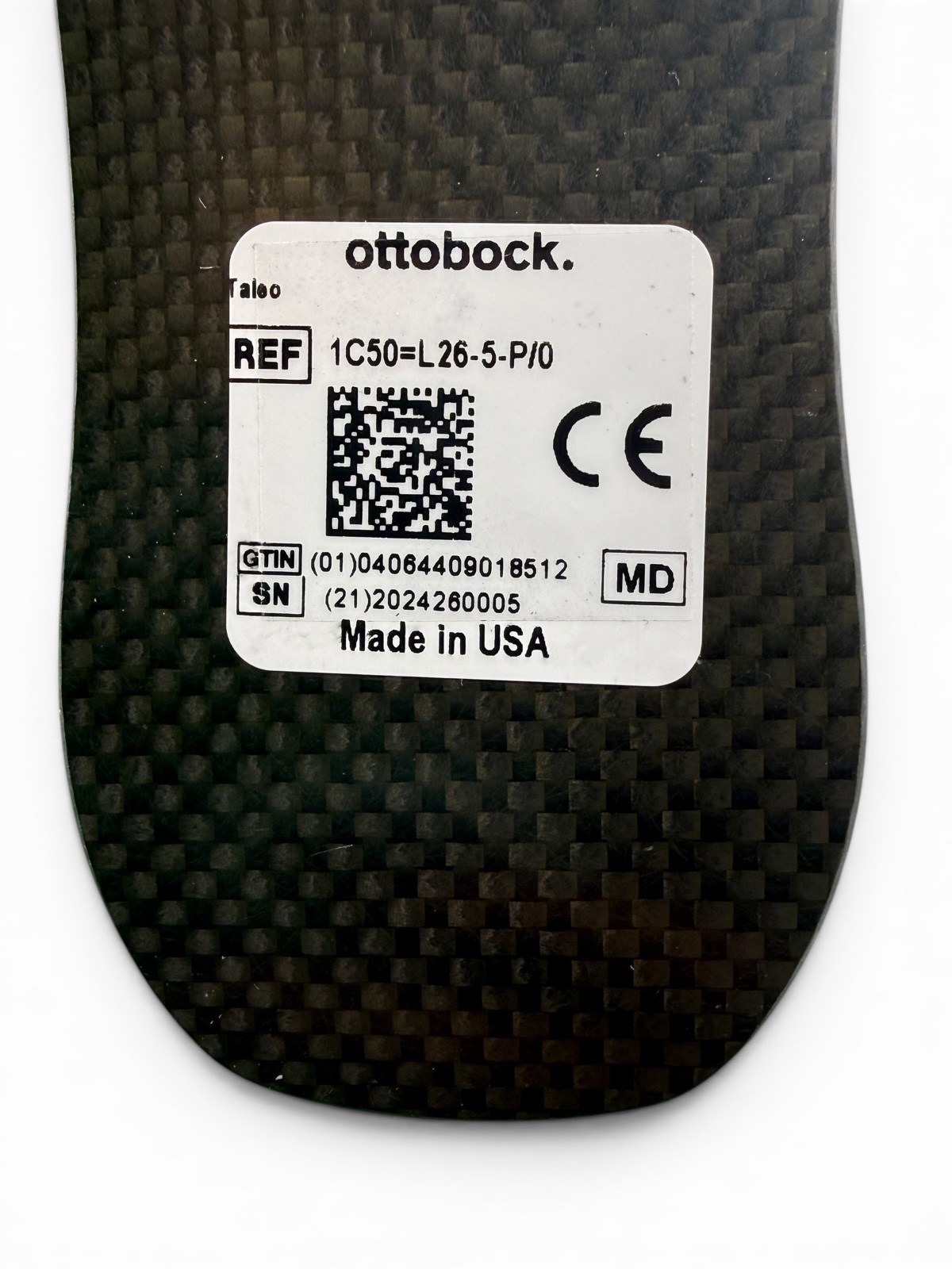 Otto Bock Taleo Prosthetic Foot. Size 26 Category 5, left, 1c50. Perfect cond