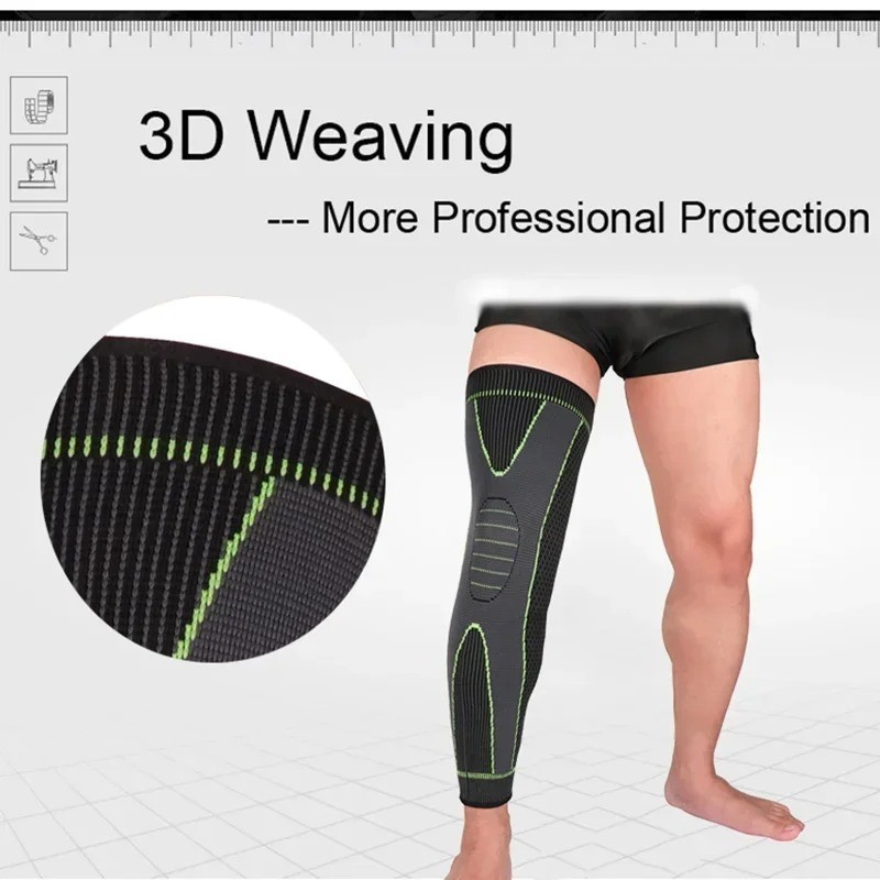 Full Long Knee Brace Leg Compression Sleeve Meniscus Tear Arthritis Joint Pain