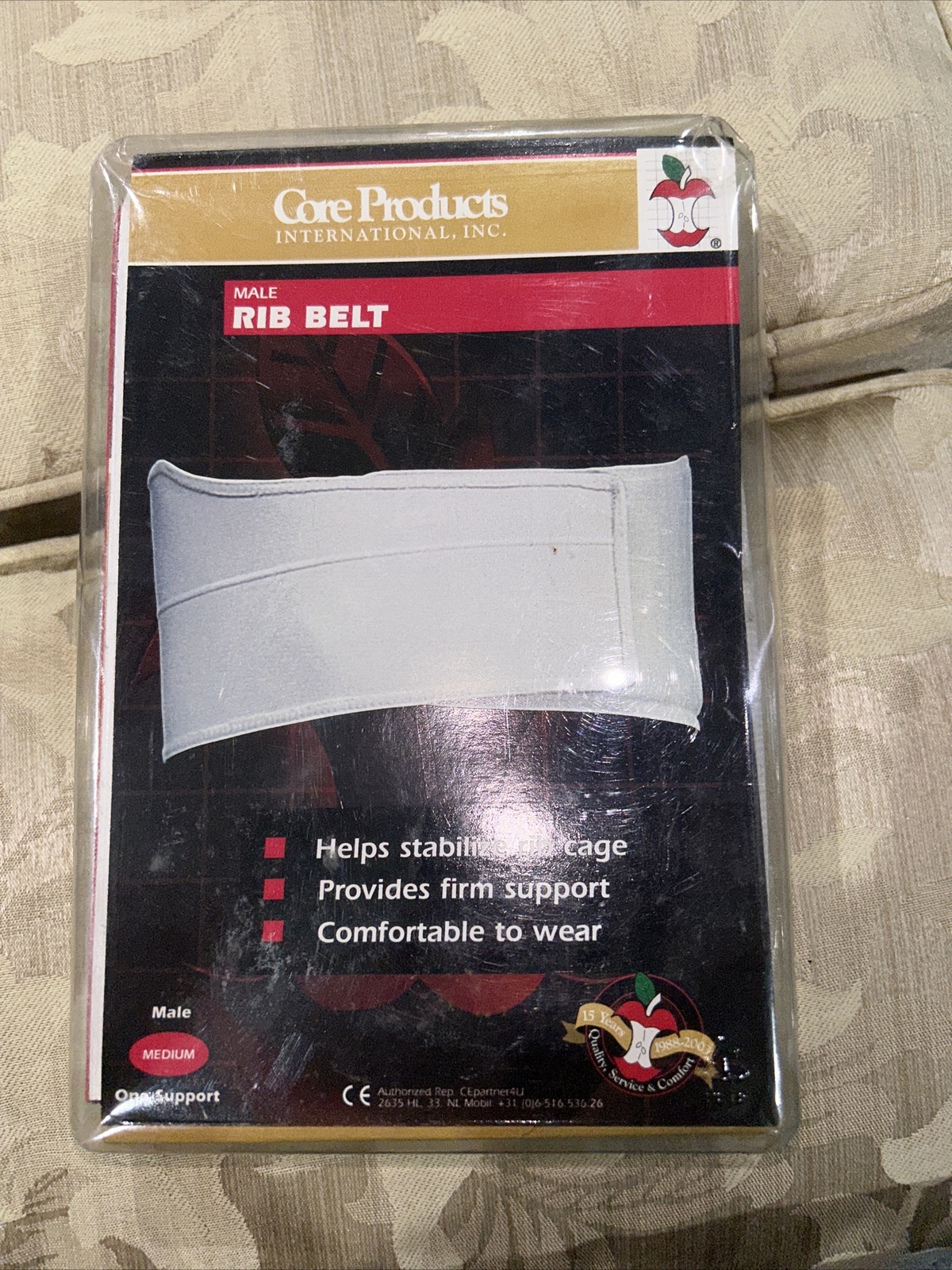 Core Products International Male Rib Belt Size Medium 33” – 37” New In Package