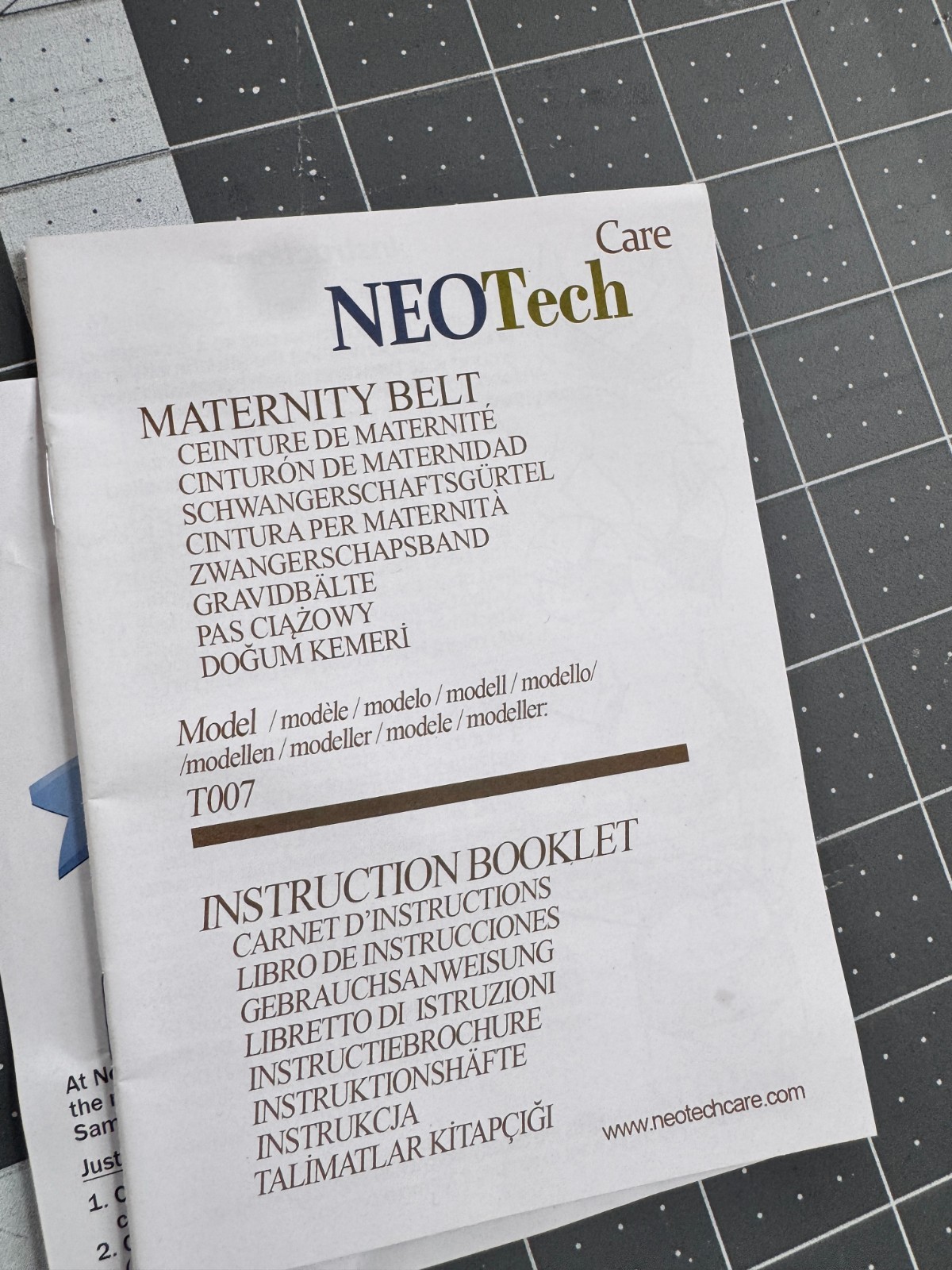 Neo Tech Care MATERNITY BELT / NTC T007 Black Adjustable Straps Open Bag