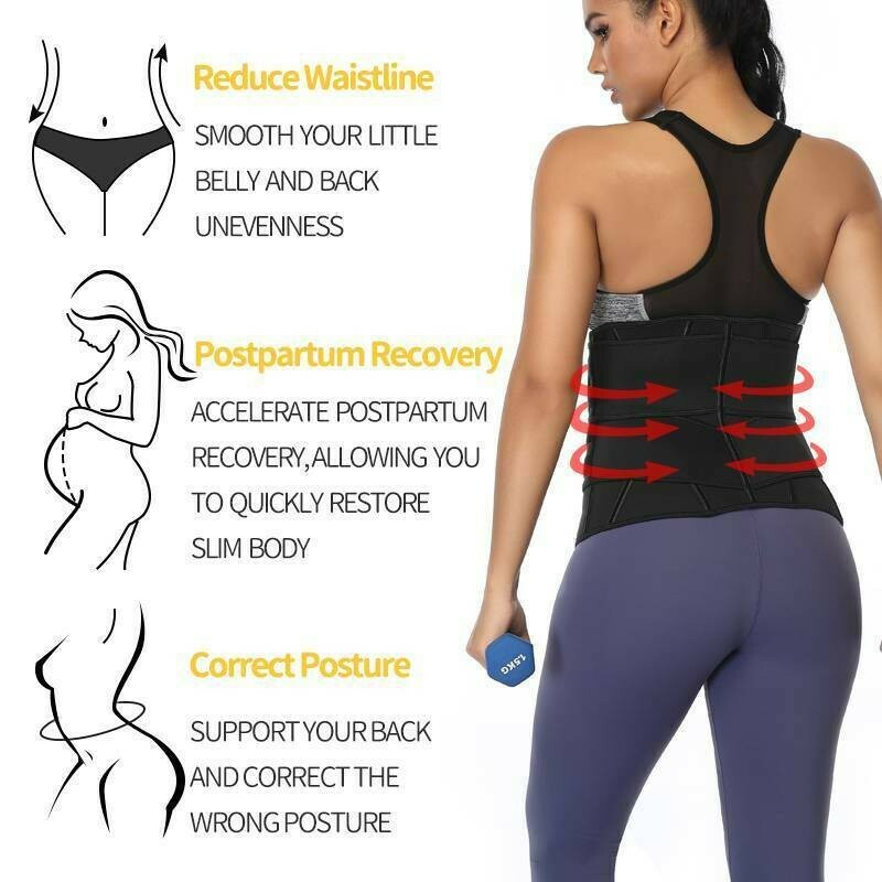 Weight Loss Unisex Women & Men Sweat Belt and Waist Trainer Waist Training Belt