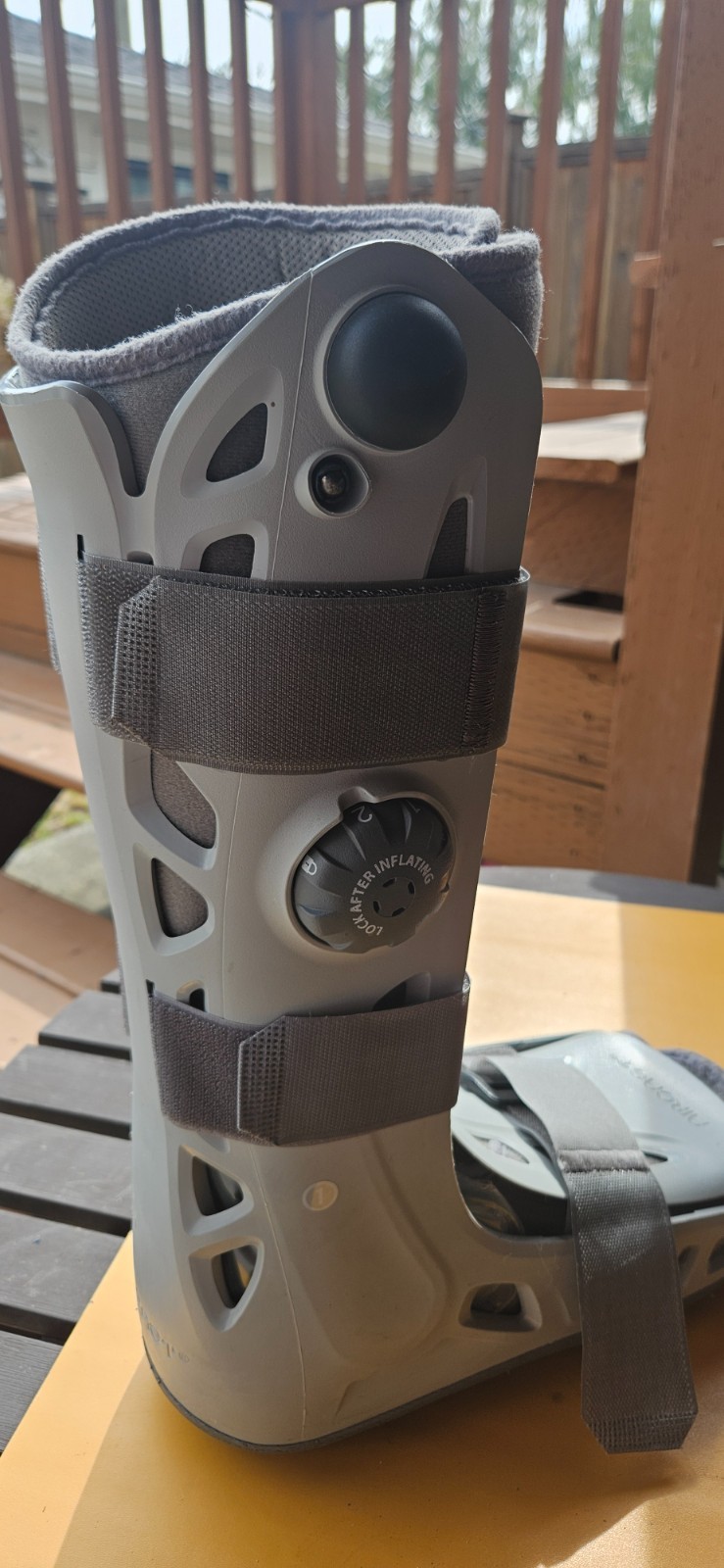 Aircast AirSelect Walker Boot Large Air Cast Walking Boot Inflatable Size L Grey