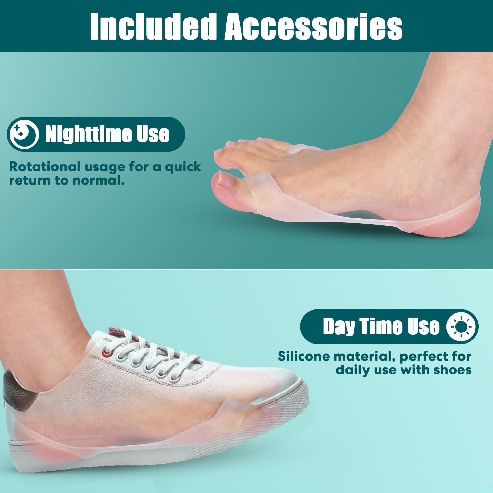 Upgraded Bunion Corrector for Men & Women, Adjustable Toe Splint for Left/Right