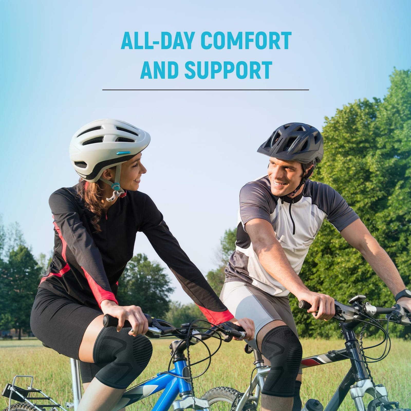 PX Compression Knee Brace for Women & Men, 2 Pack X-Large, Black