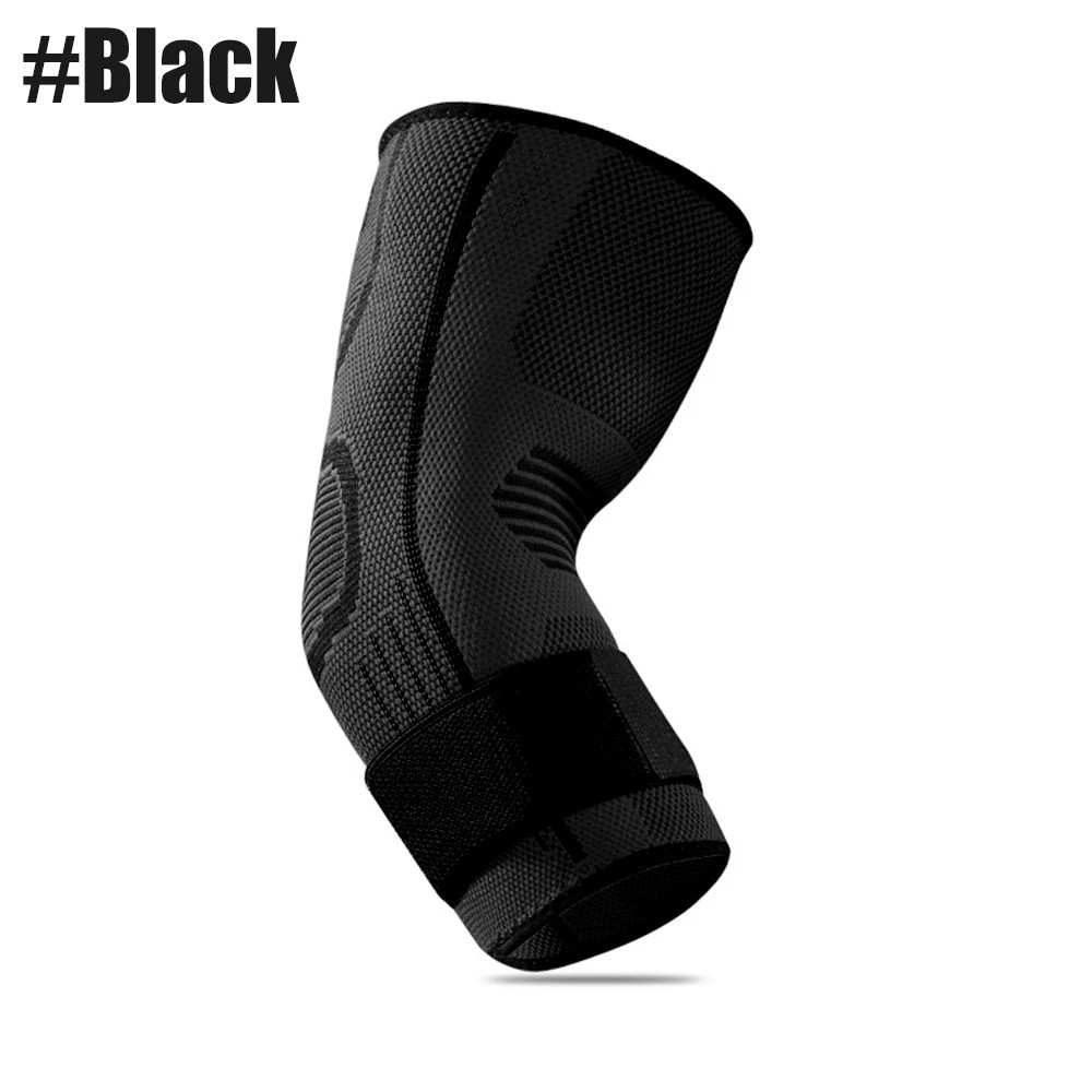 Elbow Brace Compression Sleeve Support Adjustable Strap for Tendonitis