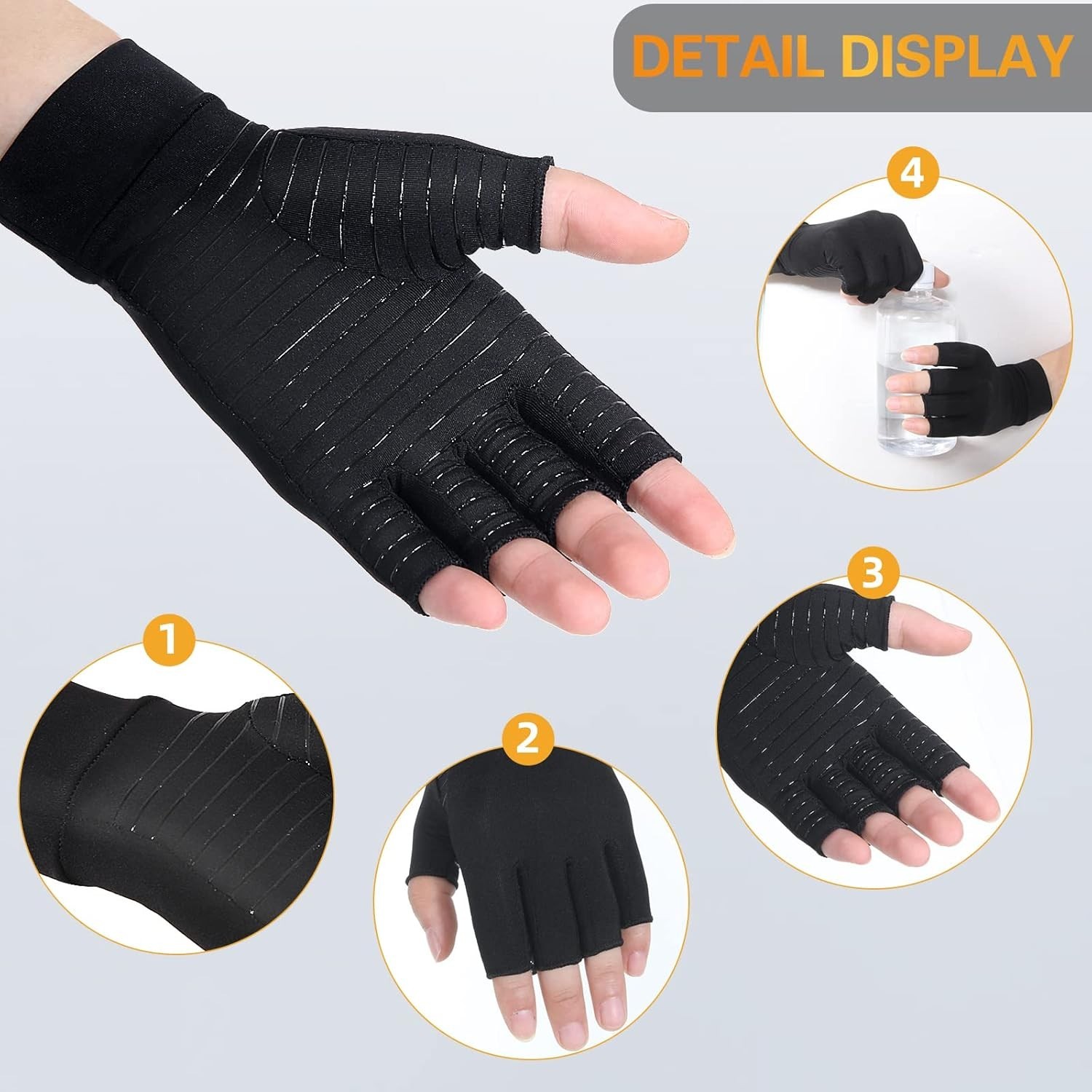 Hand Compression Gloves for Swelling, Neuropathy, Arthritis Gloves for Women for