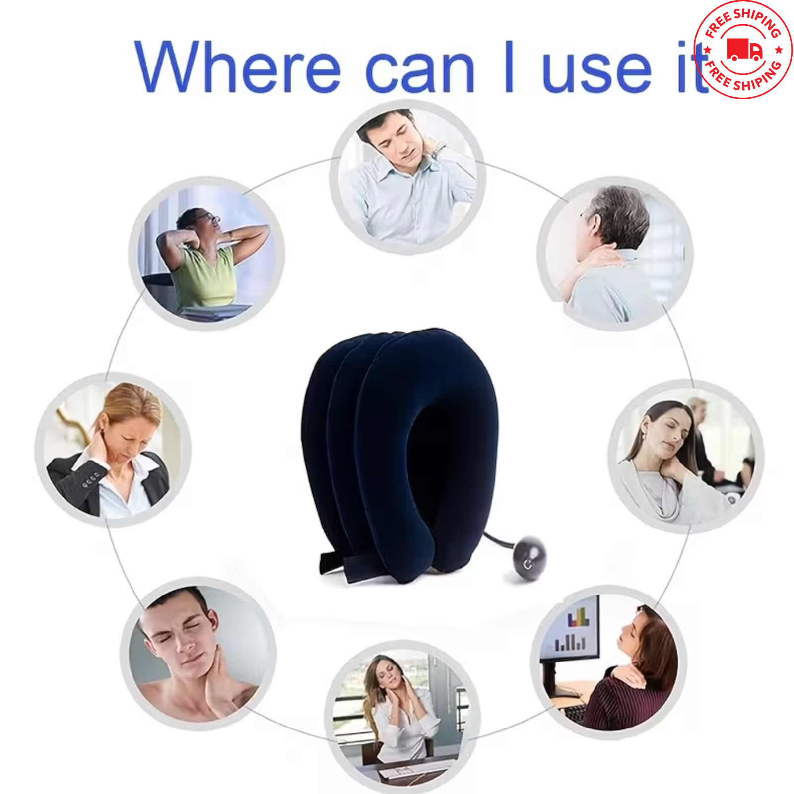 Cervical Neck Traction Device Collar Brace Support Pain Relief Stretcher Therapy