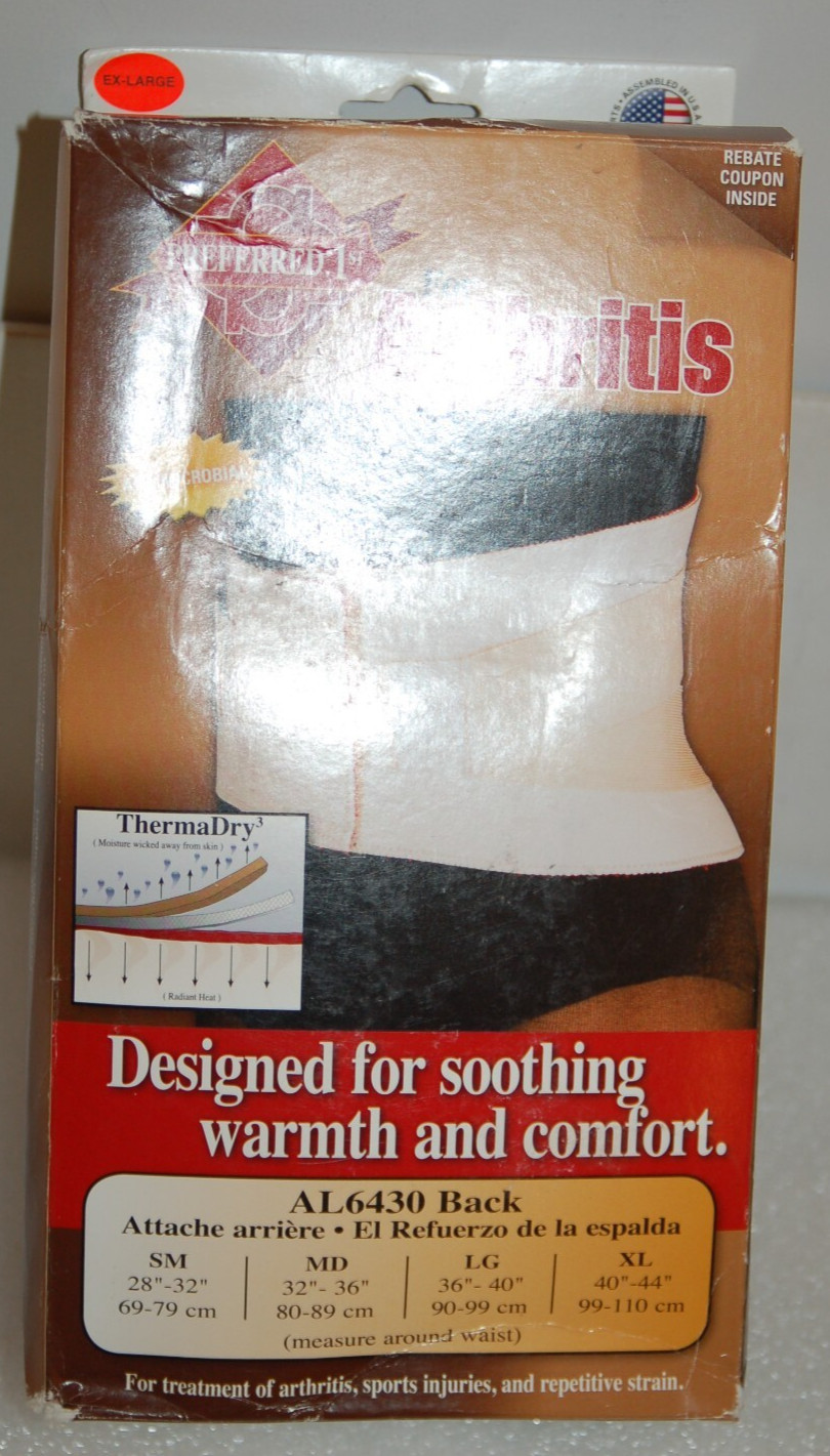 XLARGE PREFERRED 1ST ABDOMINAL BACK SUPPORT FOR ARTHRITIS AL6430 40″-44″ READ