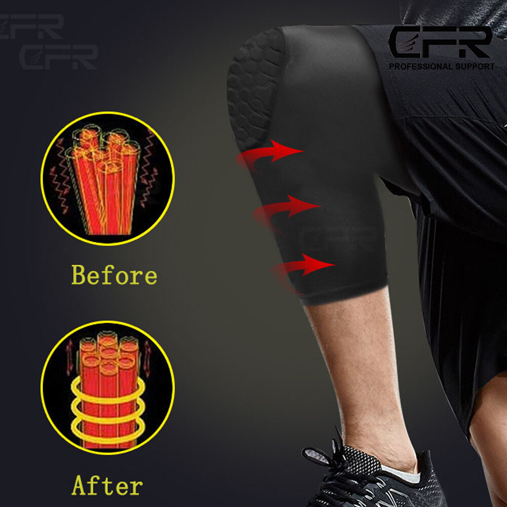 Honeycomb Pad Basketball Crashproof Antislip Knee Long Sleeve Protector Gear CFR