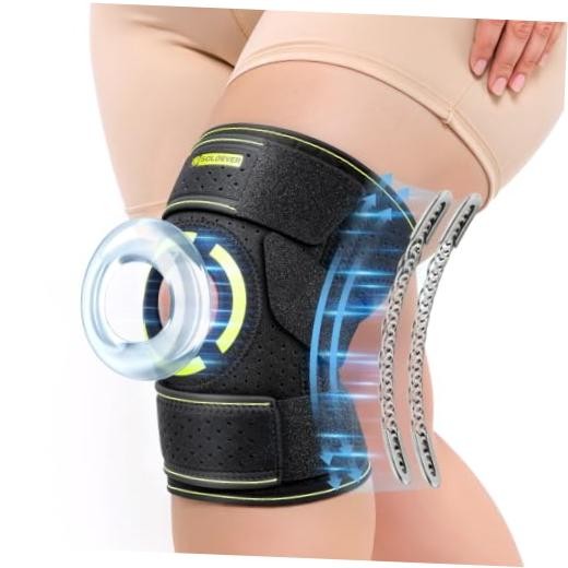 Knee Brace for Women Plus Size,Meniscus Knee Brace with Side Black-3XL/4XL