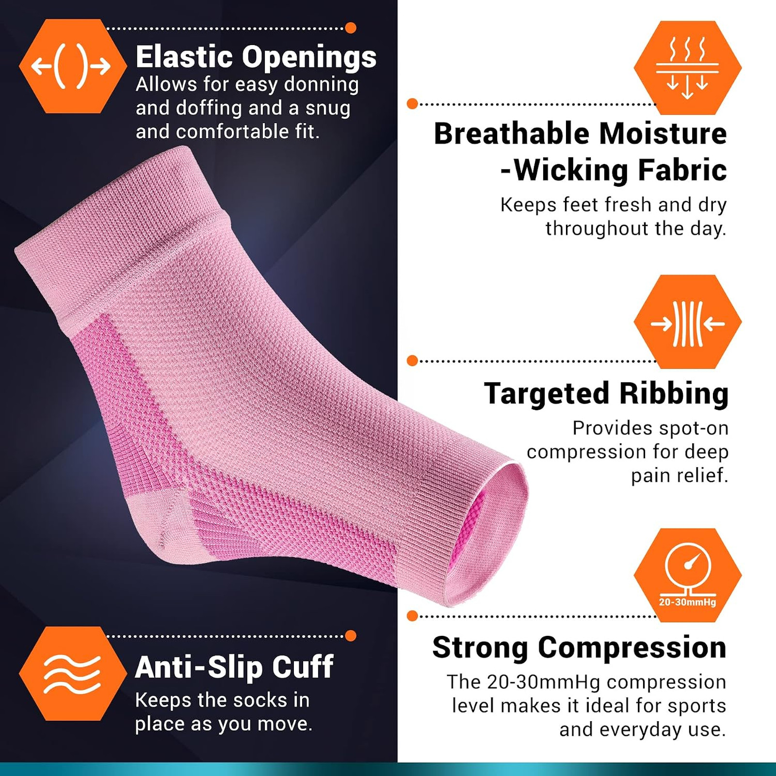 Ankle Support Brace Socks Compression Sleeve for Men Women Tendonitis Arthritis