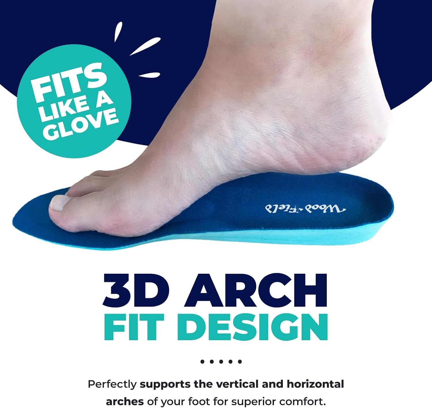 Marshmallow Shock-Absorbing Insoles – Ultra-Firm, 3D Arch Support, Soft and