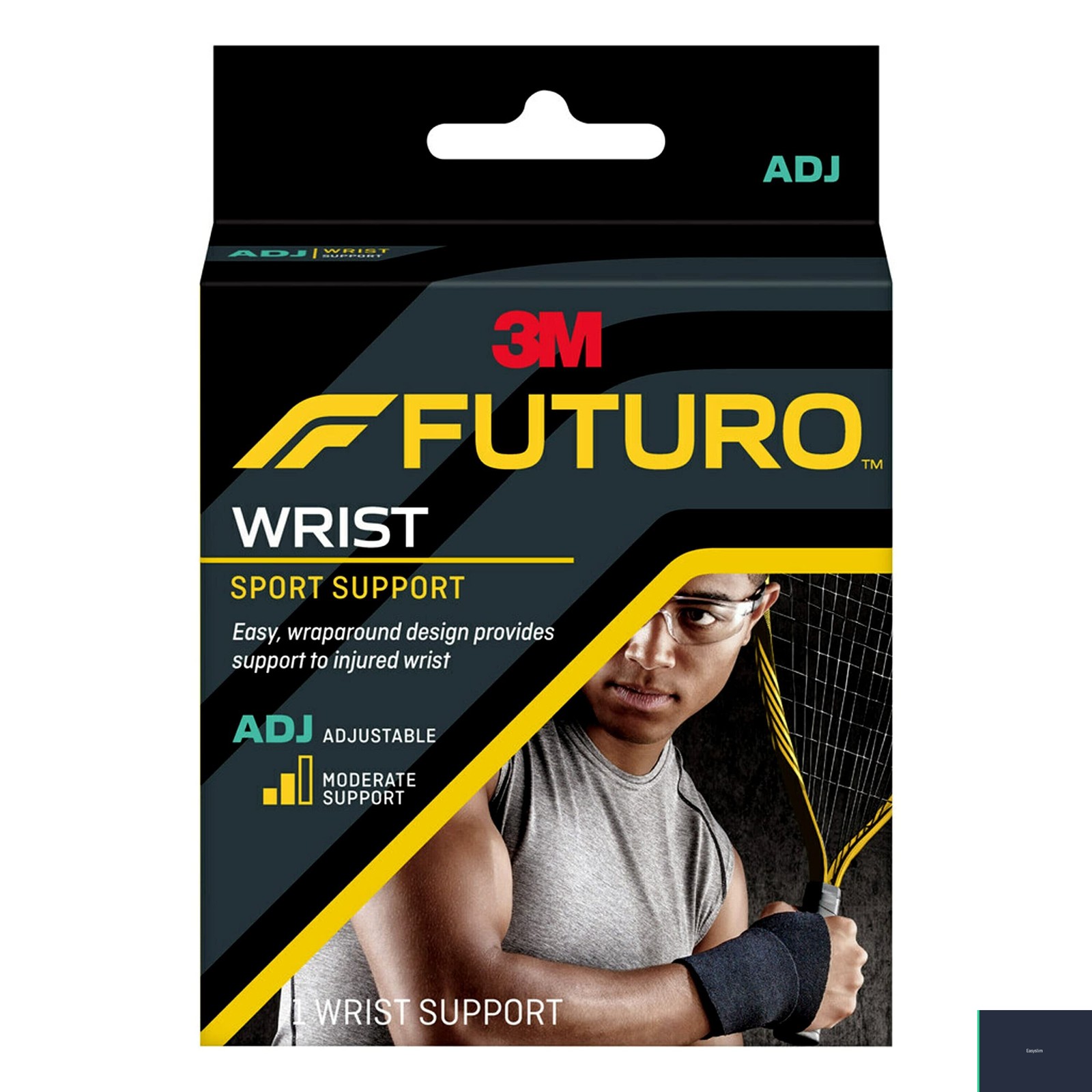 Wrist Support Brace, Adjustable Neoprene Compression, Black, Sports