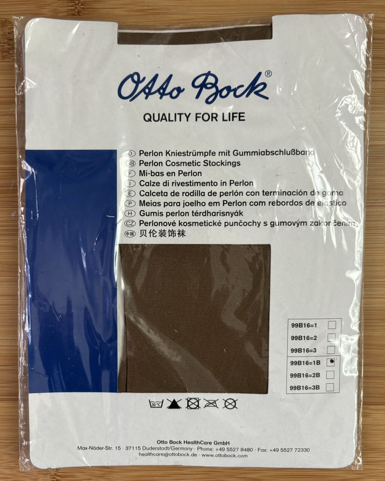 One Pair Otto Bock Perlon Nylon Cosmetic Stockings 99B16=1B Light Brown