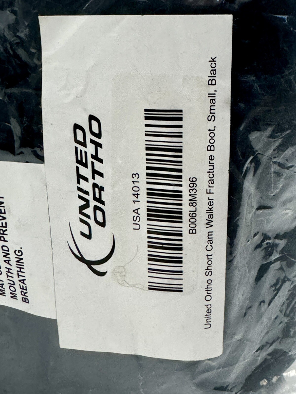 United Ortho USA14013 Short Cam Walker Fracture Boot, Small, Black