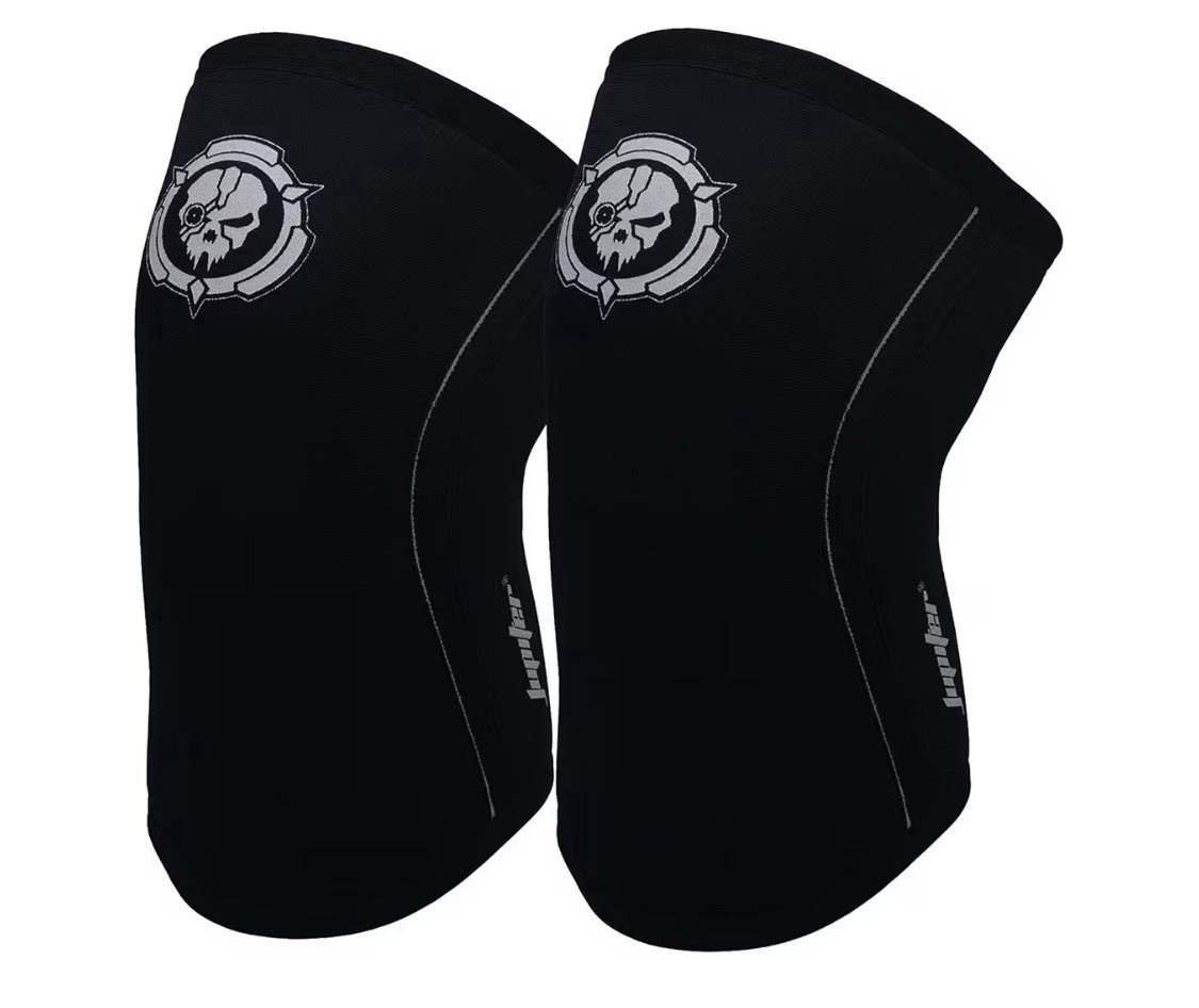 Jupiter Knee Sleeves (1 Pair), 7mm Compression, Men/Women – Black – XXL