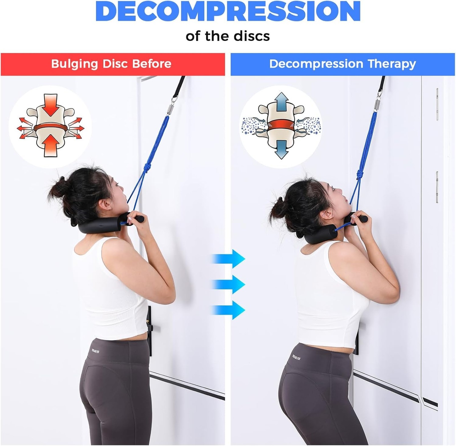 Cervical Neck Traction Device Over Door for Neck Pain Relief Spinal
