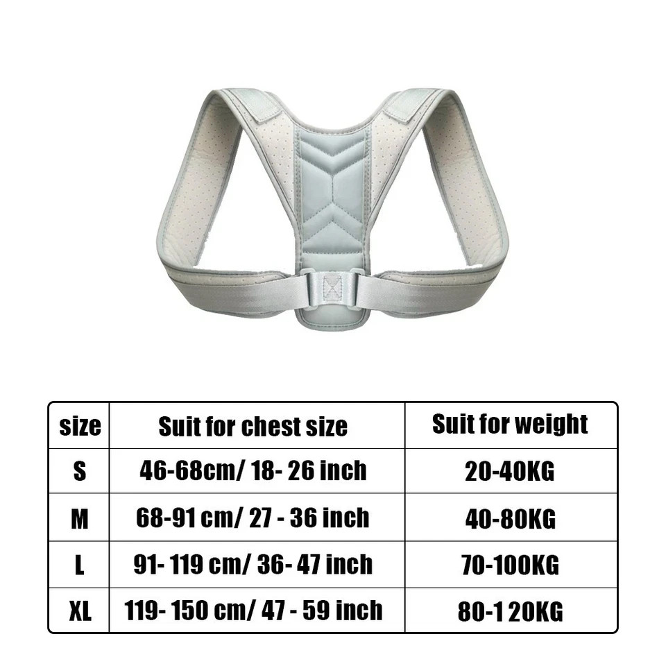 Comfort Posture Corrector Belt Adjustable Back Brace Straightener For Men Women