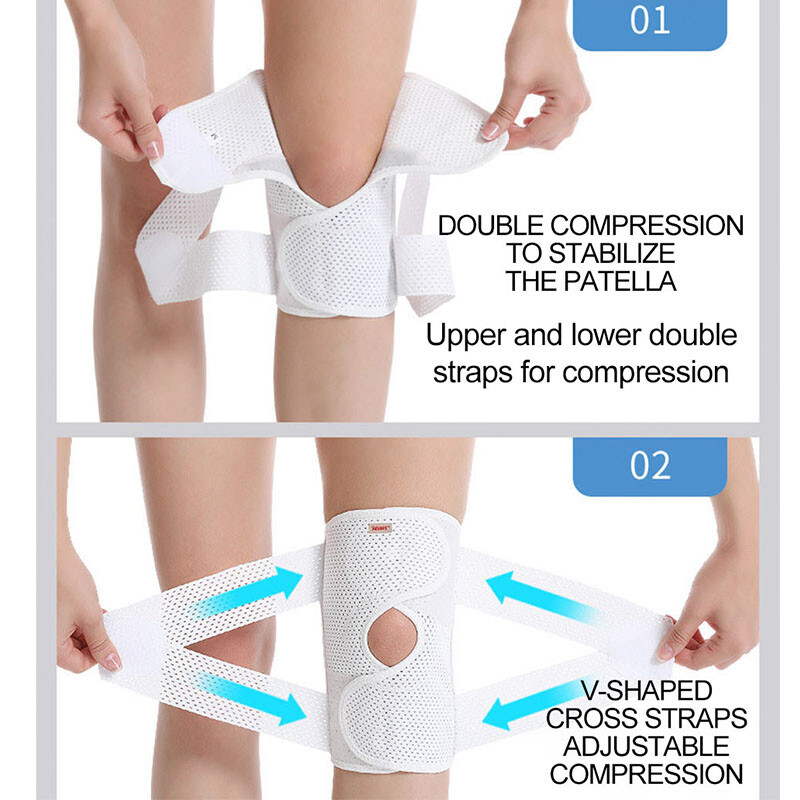 Professional Knee Brace with Side Stabilizers,Knee Wrap with Ultra-Soft Bandage