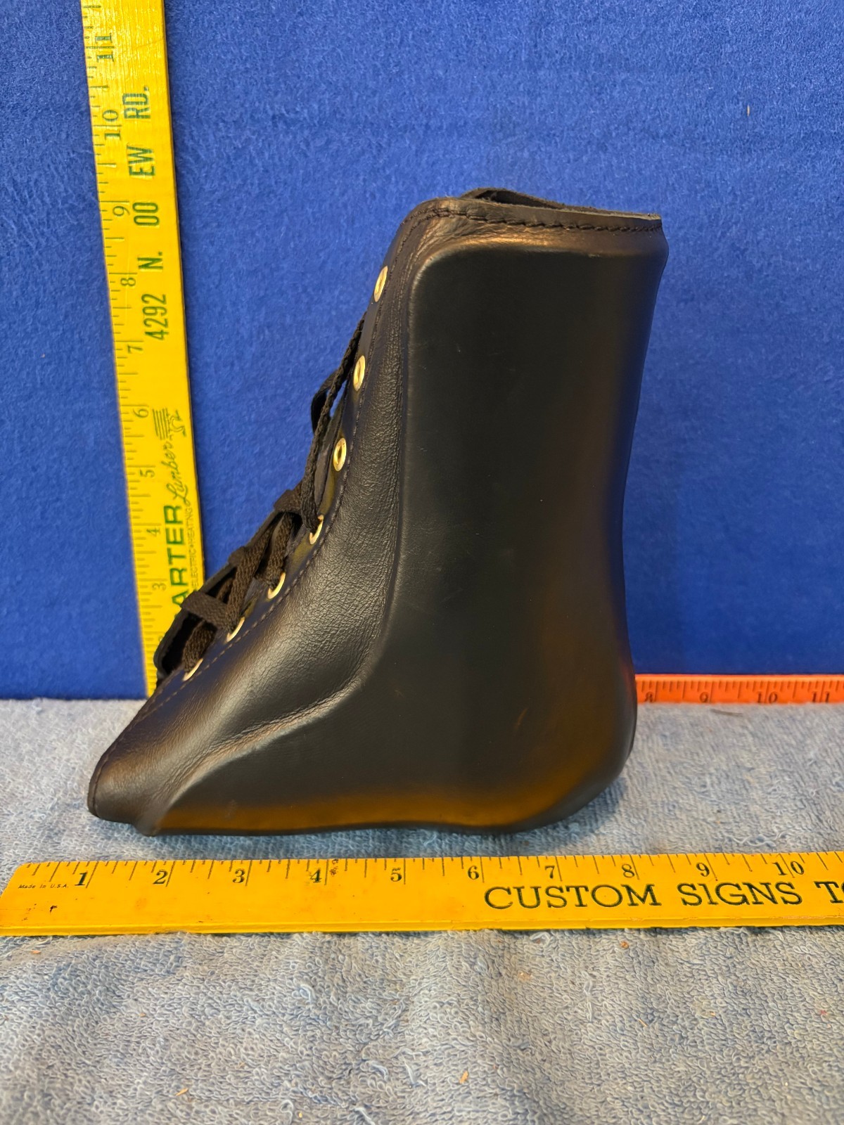 AZAFO Leather Ankle Lace Up Orthopedic Brace Left Foot