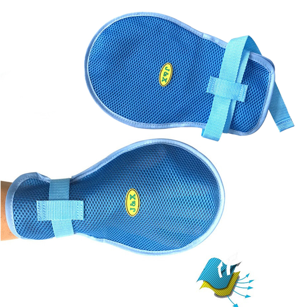 2Pcs Anti Extraction Restraint Gloves Breathable Elderly Protective Dementia