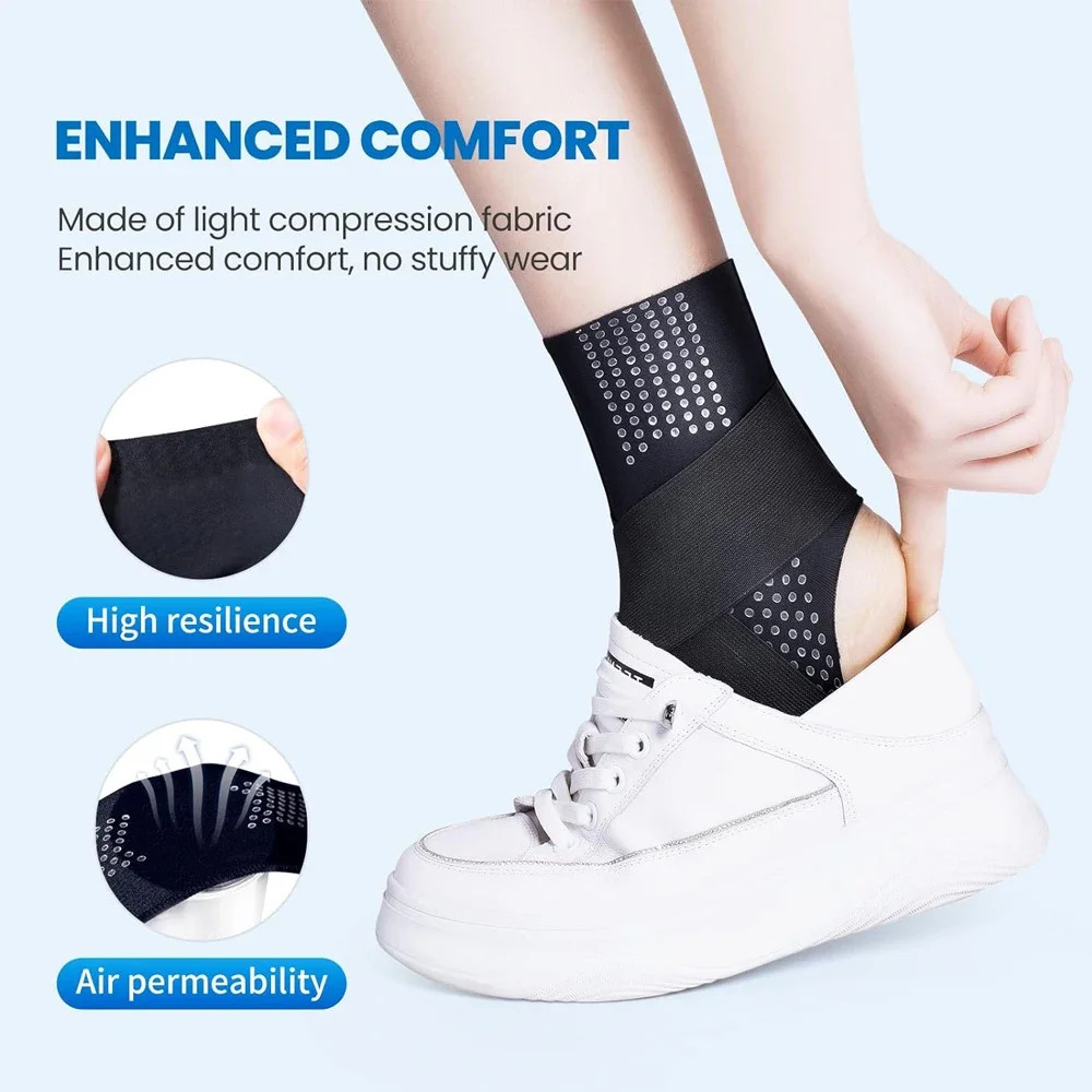 1PC Adjustable Compression Ankle Support Brace, Sports Ankle Stabilizer for Runn