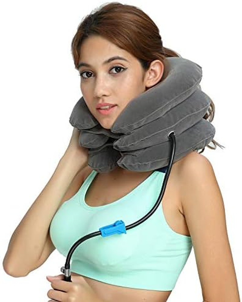 Cervical Neck Traction Device Inflatable Neck Stretcher, Easy to Use for Chronic