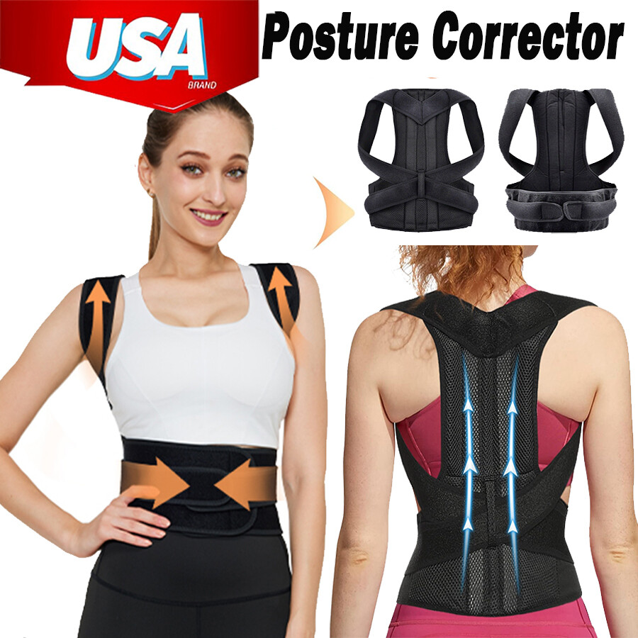 Relieve back and neck clavicle pain with adjustable posture corrector for women