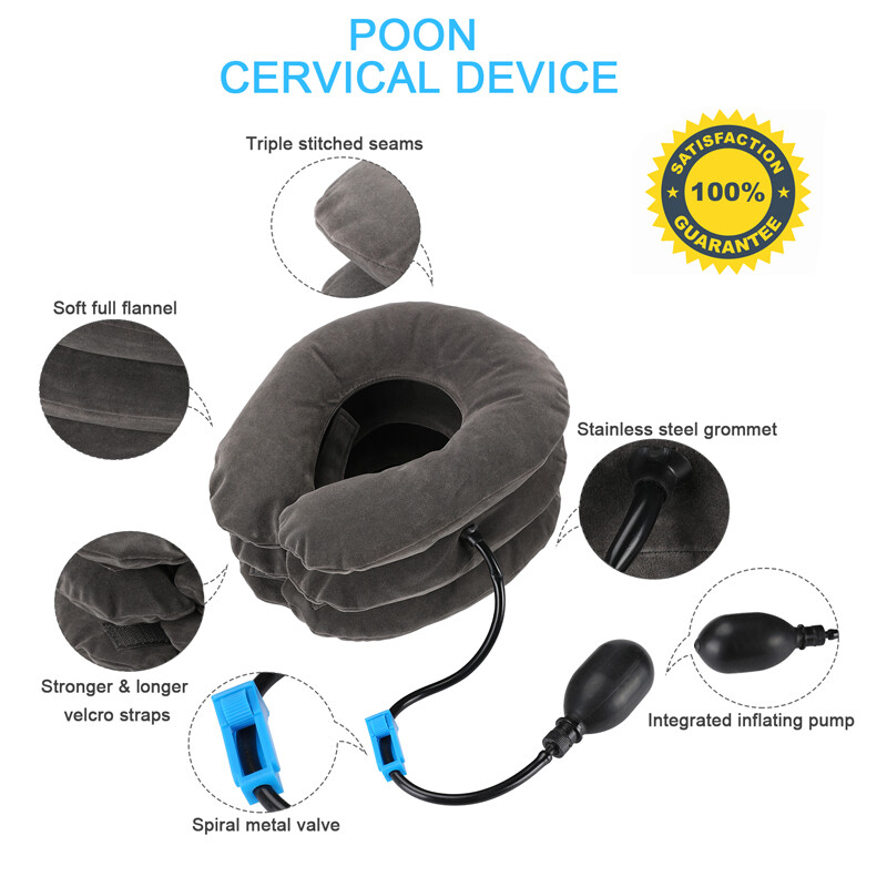 Traction Decompression Device Neck Shoulder Pain Relief Cervical Support Pillow