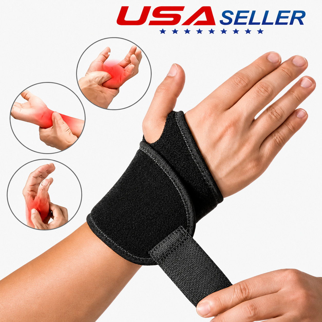 Wrist Hand Brace Support Carpal Tunnel Sprain Arthritis Gym Splint Left / Right