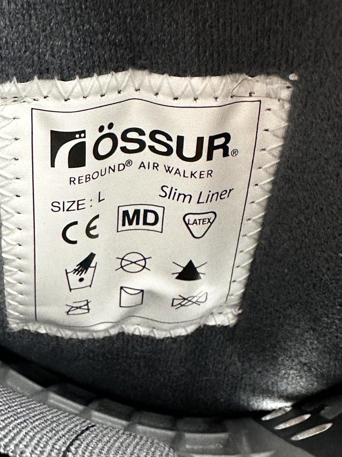Ossur Rebound Air Walker Boot Size Large L Slim Liner Orthopedic Ankle Foot
