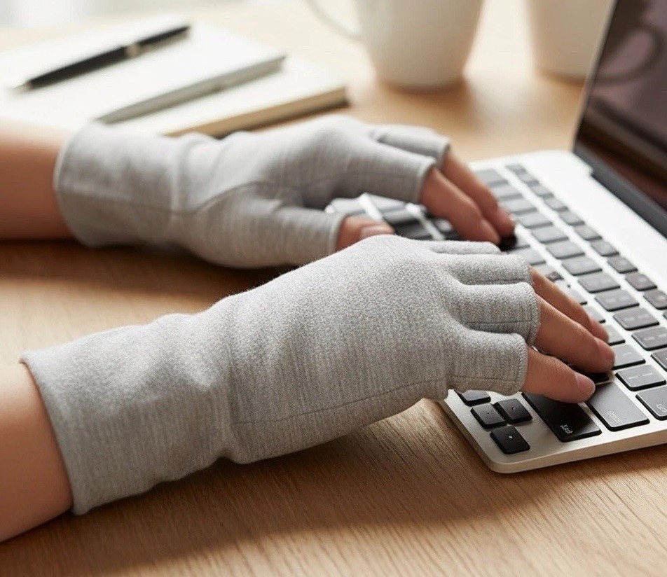 Therapeutic Care Natural Bamboo Pressure Gloves/Sensory Calming Gloves