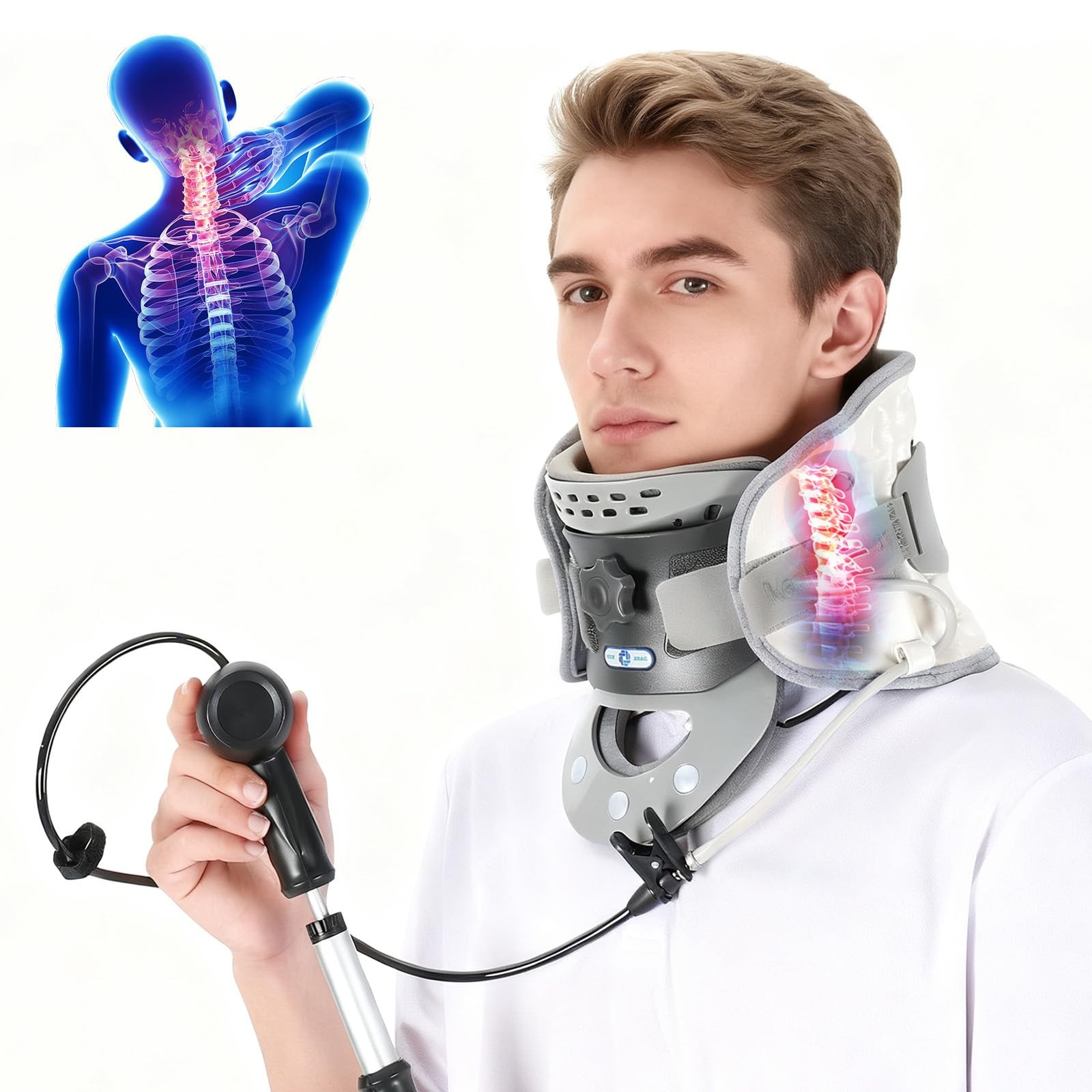 Cervical Traction Device, Neck Stretcher Cervical Traction, Adjustable Neck B…