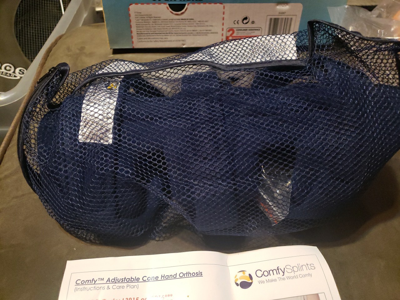Comfy Splint Adjustable Cone Hand Orthosis Device Wrist Splint Blue