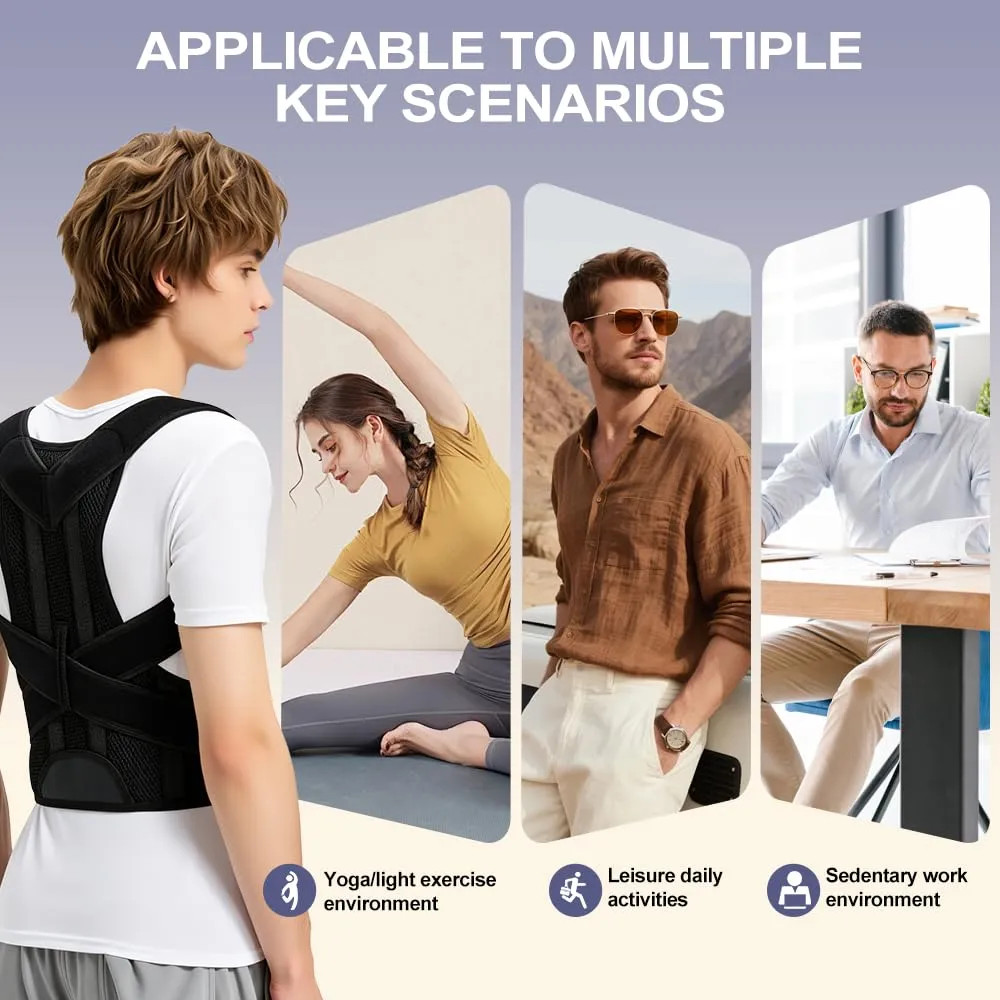 Adjustable Posture Corrector Small Back Brace For Neck Shoulder Pain Relief S…