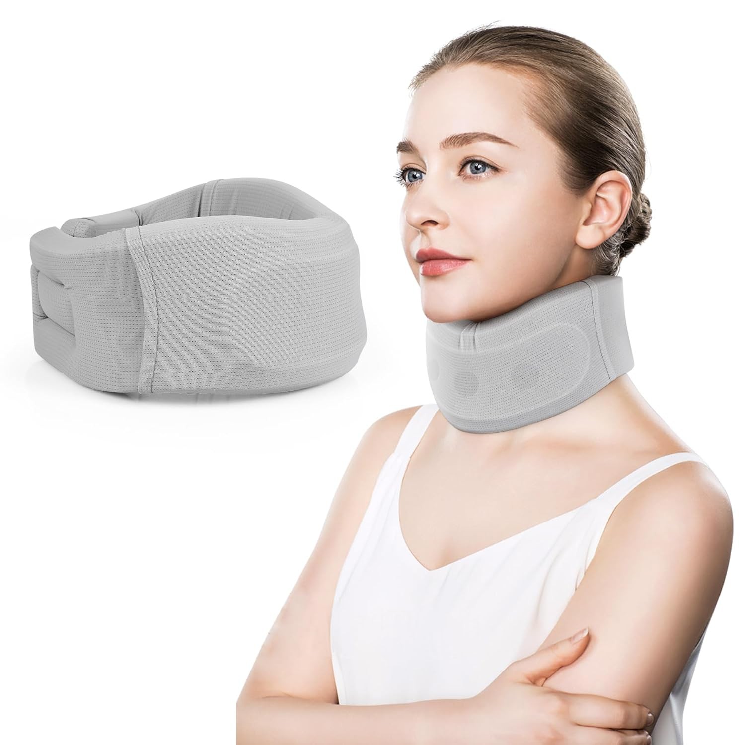 RESTCLOUD Neck Brace for Neck Pain and Support, Neck Support Brace, Adjustable C