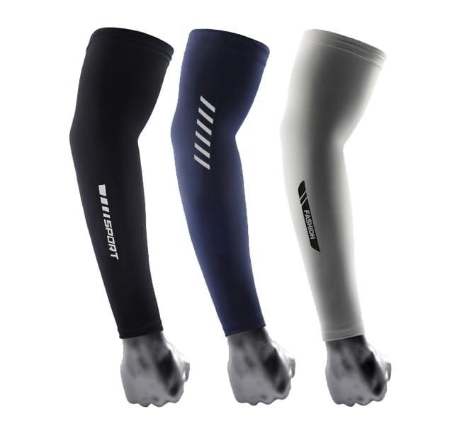 3 Pairs Uv Sun Protection Arm Sleeves for Men Women – Compression Sun Sleeves…