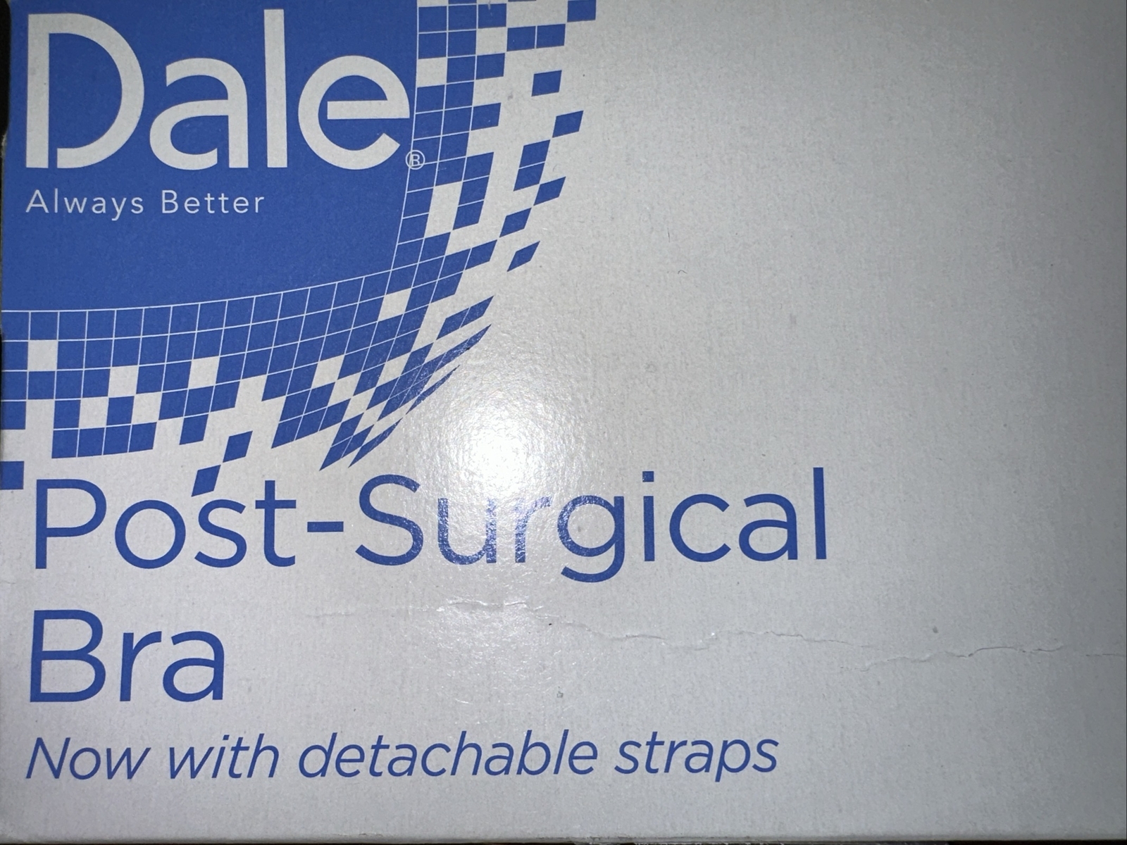 Post Surgical Bra, Medium Size B-D 34-36”, White, By Dale #702, Latex Free, New!