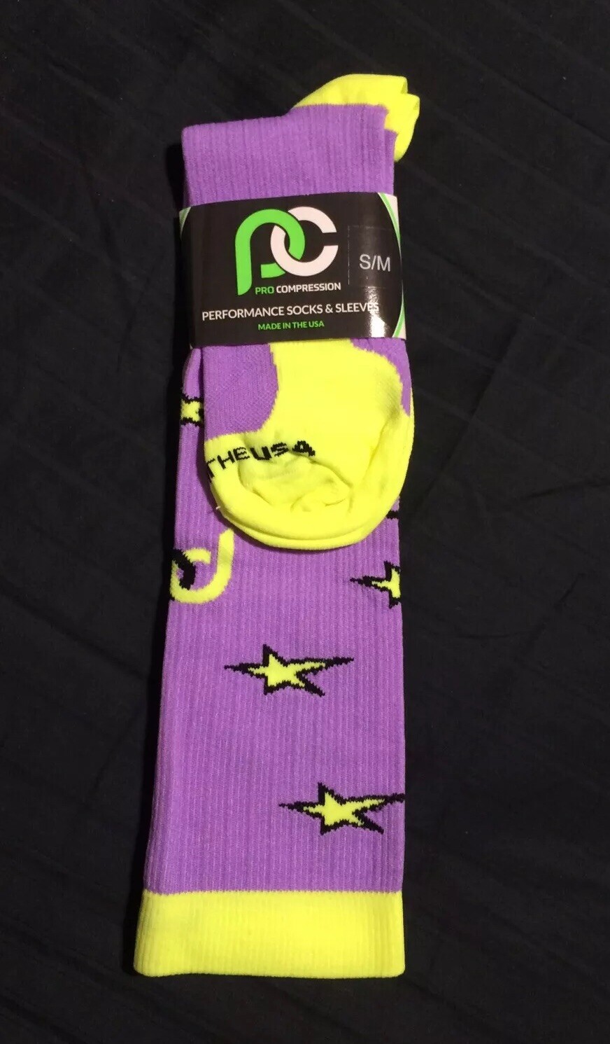 Pro Compression Performance Socks Size S/M Unisex Socks. Made In USA