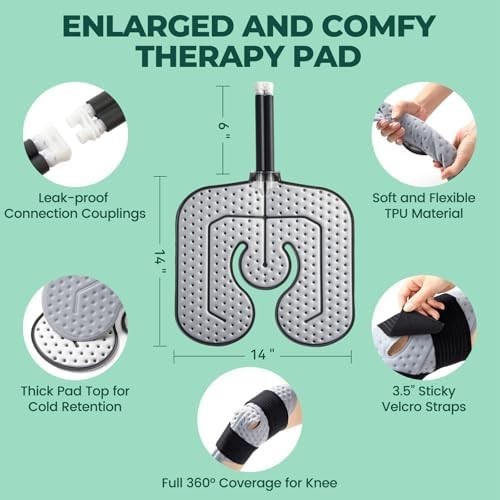 Ice Machine for Knee After Surgery w/Compression, Hip Replacement Cold Therap…