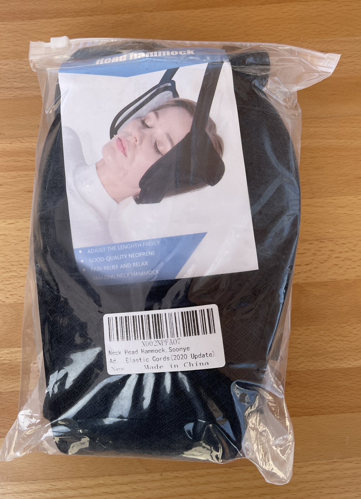 Head Hammock for Neck & Head Pain Relief Cervical Traction Stretcher W/Eye Mask