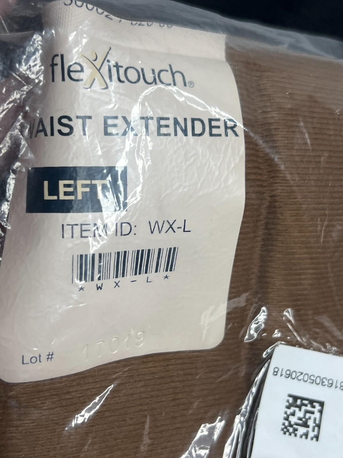 Tactile Medical Flexitouch Waist Extender Left WX-L Brown Open Package