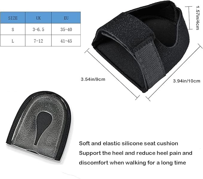 Plantar Fasciitis Relief Heel Cups for Foot Pain Relief Elastic Gel Pads Gifts