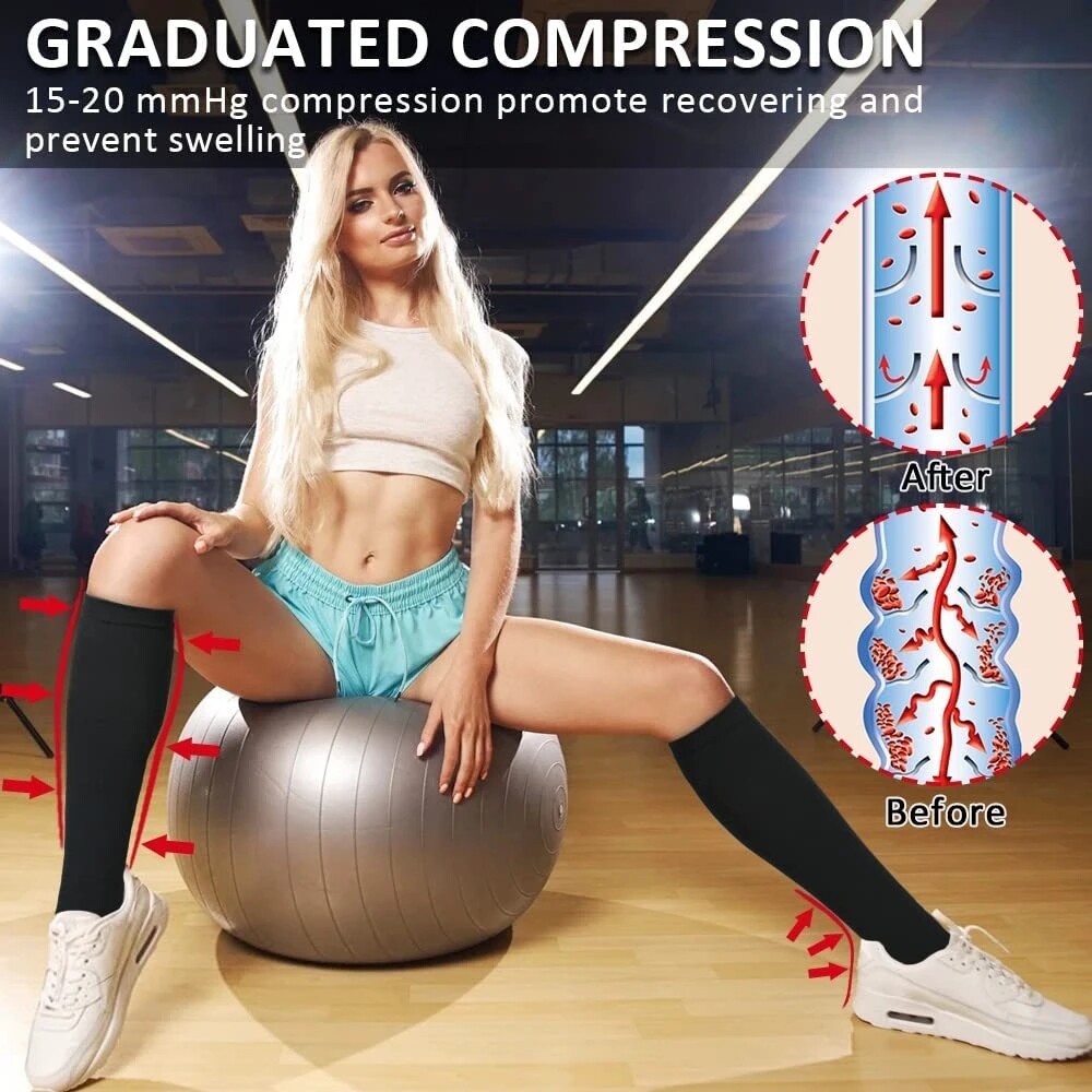 Medical Compression Stockings Sports Pressure Zipper Support Varicose Vein Socks