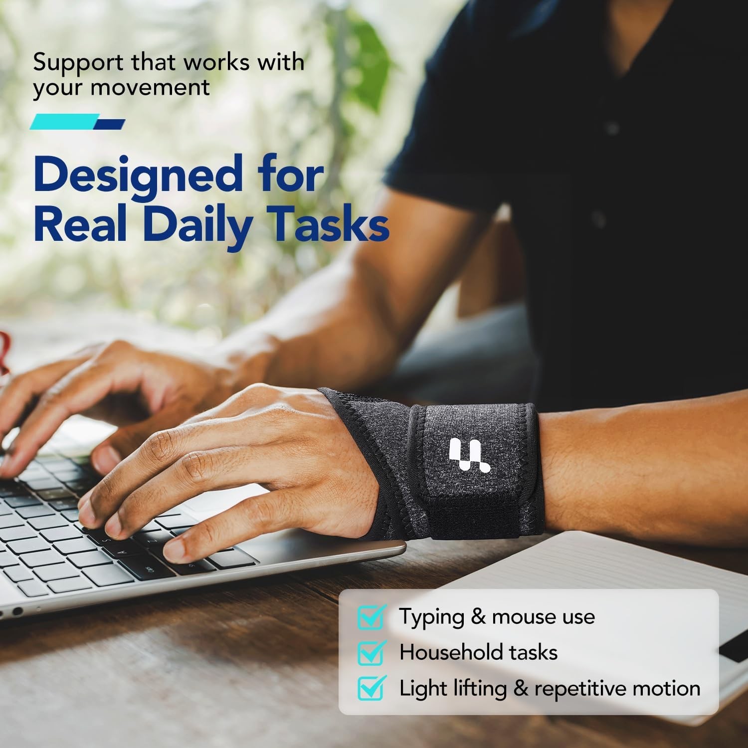 Wrist Brace with Soft Thumb Opening for Carpal Tunnel Tendonitis Arthritis Pain
