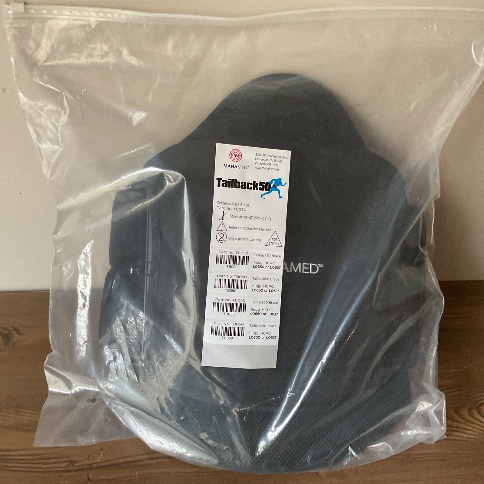 MANAMED Tailback 50 Universal Back Brace Adjusts 25″ to 68″ TB050