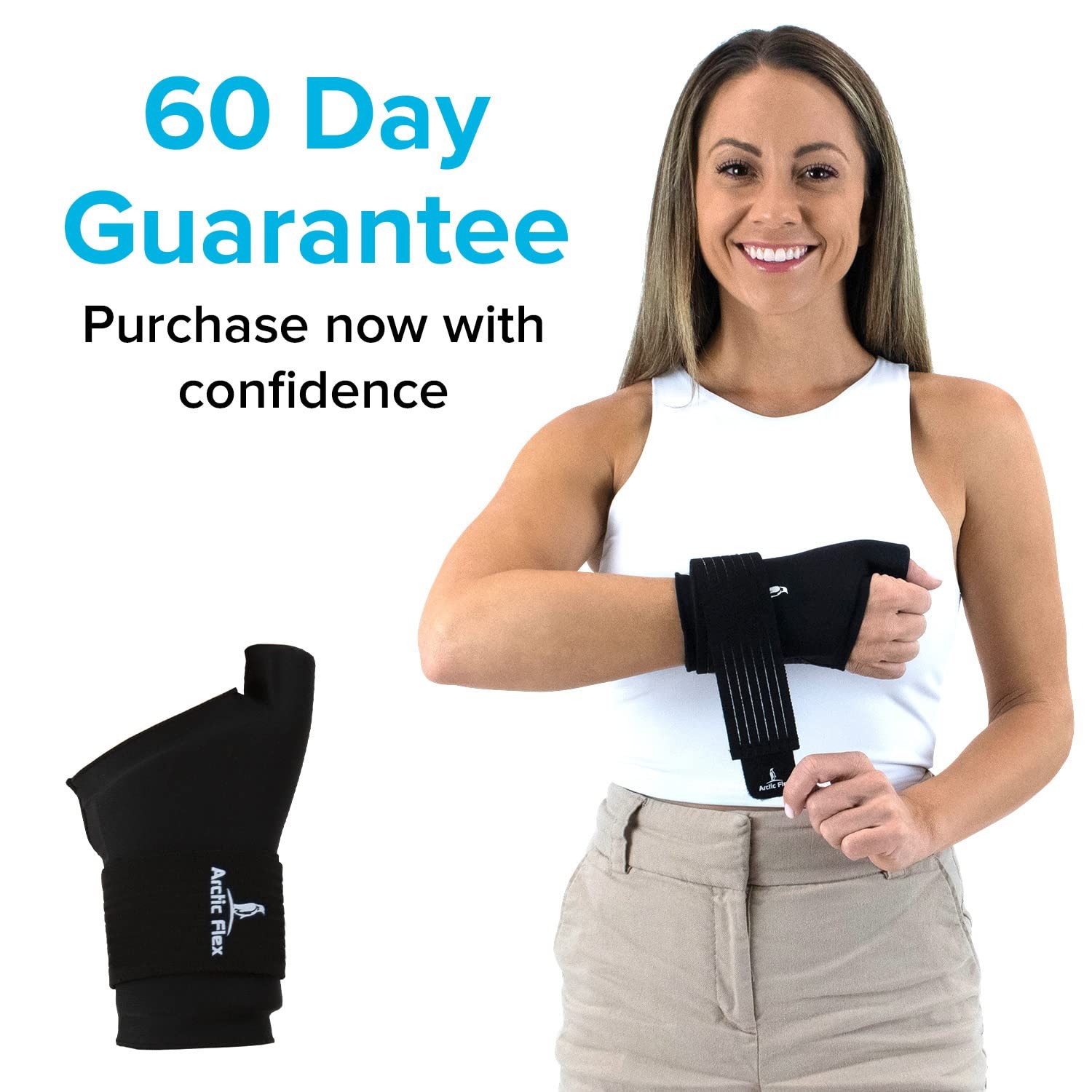 Wrist Ice Pack Wrap – Extra Strength Hot & Cold Therapy – Reusable Hand & Thumb